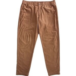 Bonobos Corduroy Jogger Pants Mens L Brown Elastic Waist Drawstring BPT10784N